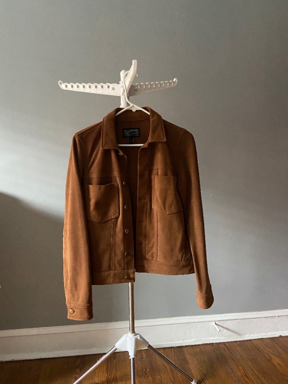 Brown Suede Trucker Jacket, Current/Elliott– Size 1